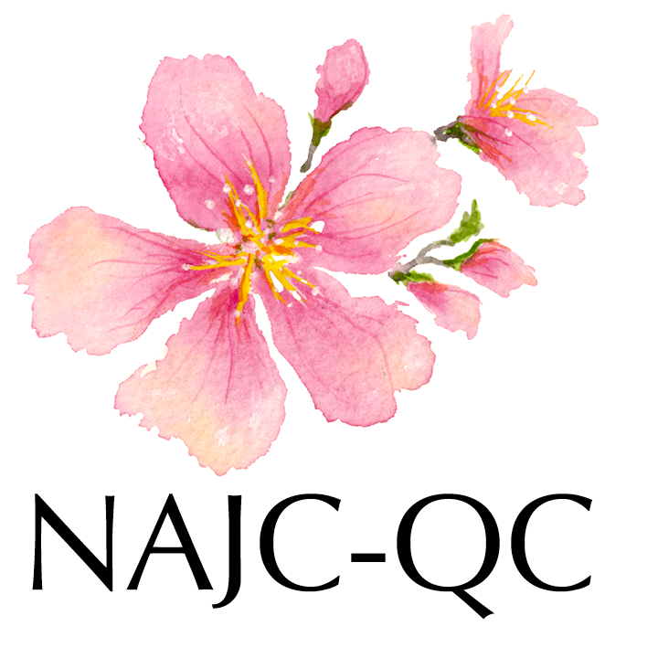 NAJC-QC logo with crabapple blossoms